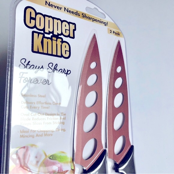 NEW Copper Knife Stainless Steel Stays Sharp Forever 9.75”, 2 Pack x 2 - Picture 5 of 16